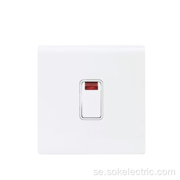 20A250V Dubbelpolig Switch med Neon switch 86x86mm